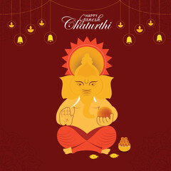 Happy Ganesh Chaturthi celebration background