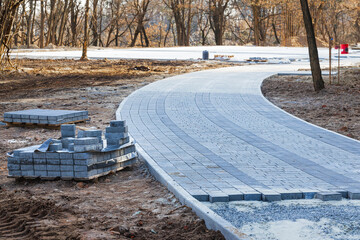 road pavement construction process industrial concrete material