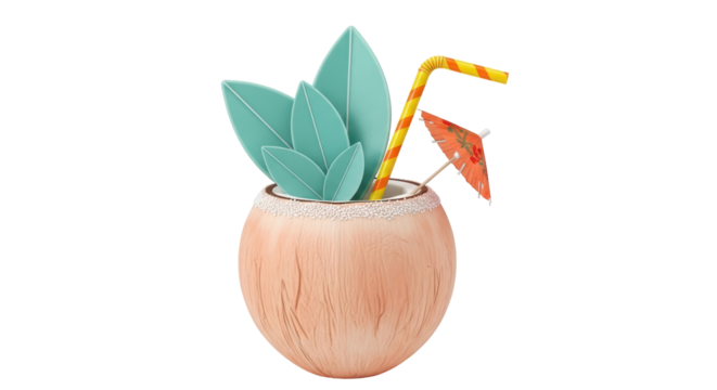Isolated Coconut Drink