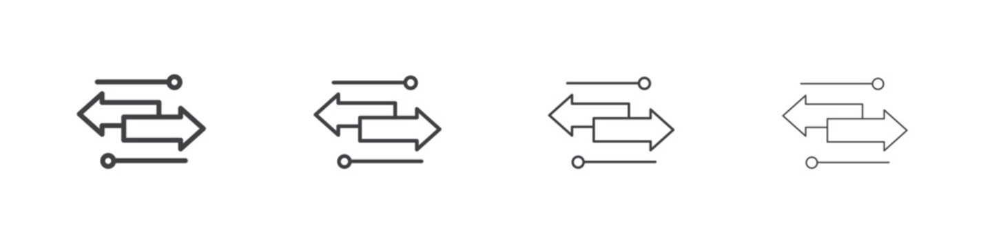 Transfer icon concept Linear Pictogram. Simple element illustration.