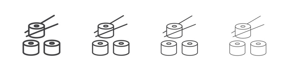 Sushi icon concept Linear Pictogram. Simple element illustration.