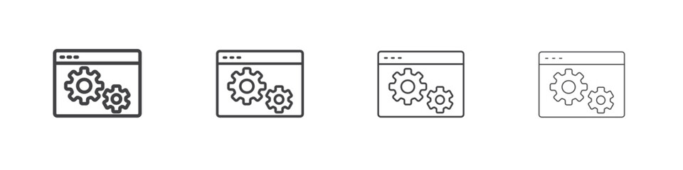 Software icon concept Linear Pictogram. Simple element illustration.