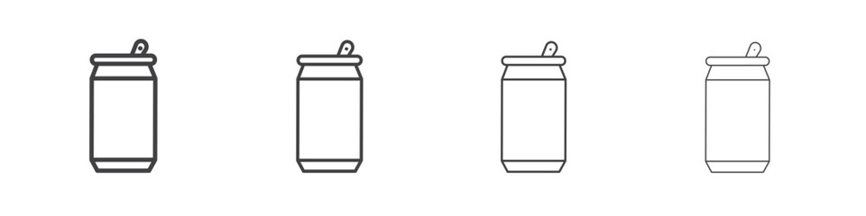Soda can icon concept Linear Pictogram. Simple element illustration.