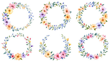 Obraz premium Colorful Wreaths for Spring Celebrations