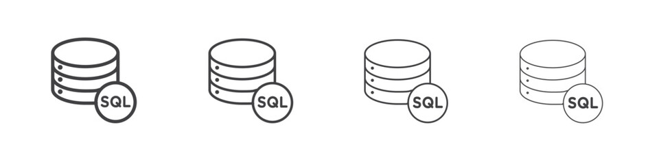 SQL icon concept Linear Pictogram. Simple element illustration.