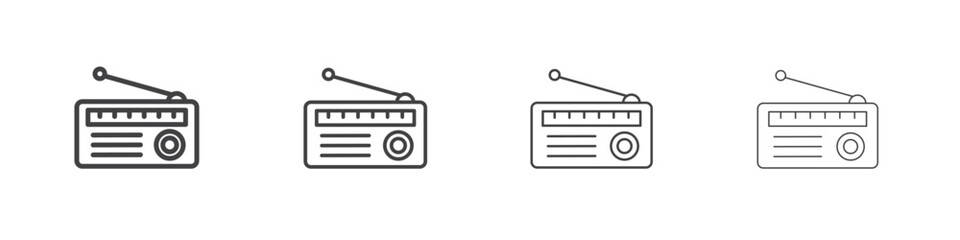 Radio icon concept Linear Pictogram. Simple element illustration.