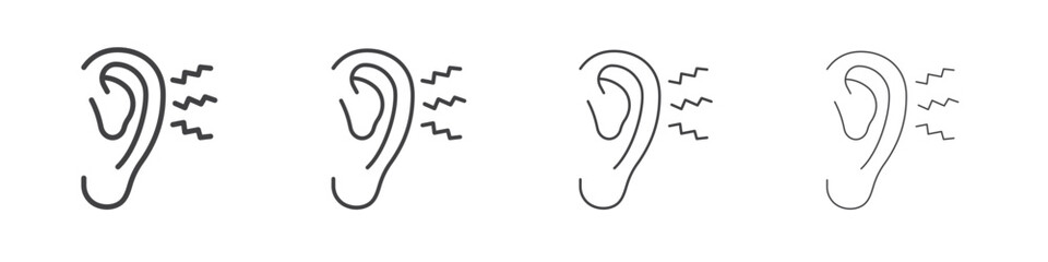 Otitis icon concept Linear Pictogram. Simple element illustration.