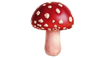 Isolated Fly Agaric Mushroom
