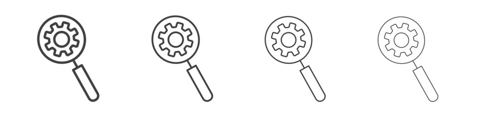 Investigate icon concept Linear Pictogram. Simple element illustration.
