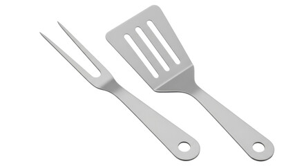 Naklejka premium Isolated Fork and Spatula