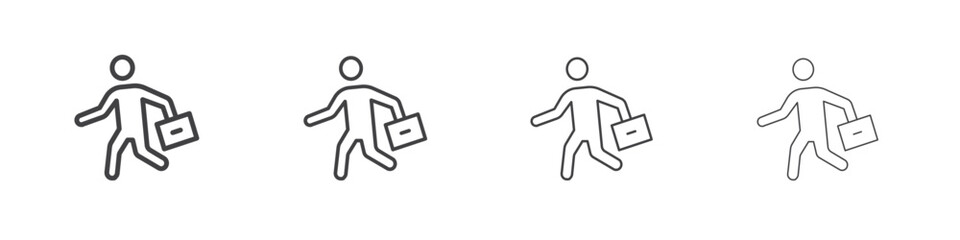 Going to work icon concept Linear Pictogram. Simple element illustration.