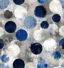 seamless abstract mixed media pattern with geometric shapes on light background. seamless abstract polka dot pattern with grunge textures in navy and sage