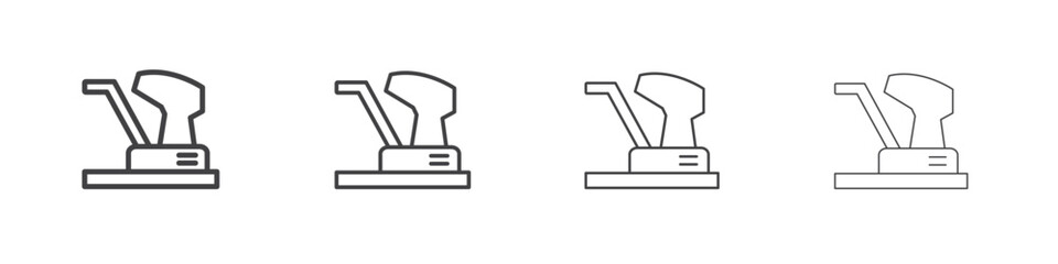 Floor sanding machine icon concept Linear Pictogram. Simple element illustration.