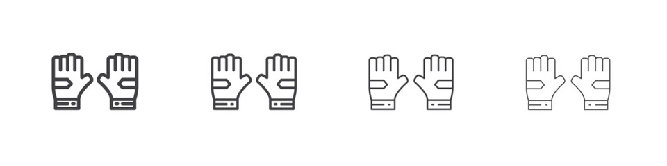 Fitness Gloves icon concept Linear Pictogram. Simple element illustration.