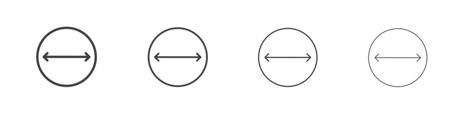 Diameter icon concept Linear Pictogram. Simple element illustration.