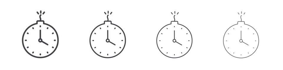 Deadline icon concept Linear Pictogram. Simple element illustration.