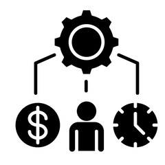 Resource Allocation  Icon Element For Design
