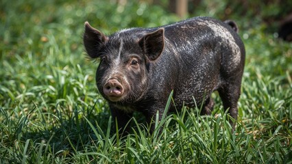 Fototapeta premium Plant-eating miniature pig variety