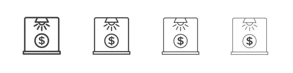 Business incubator icon concept Linear Pictogram. Simple element illustration.