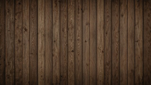 Dark Brown Hardwood Timber Wall Surface in Vintage Style - Powered by Adobe