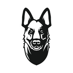 German Shepherd vector abstract logo modern style