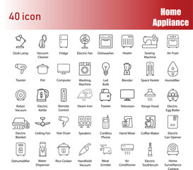 Home Appliance Icons, Vector Illustration