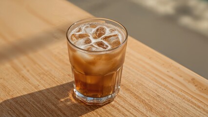 Refreshing Thai tea served with milk