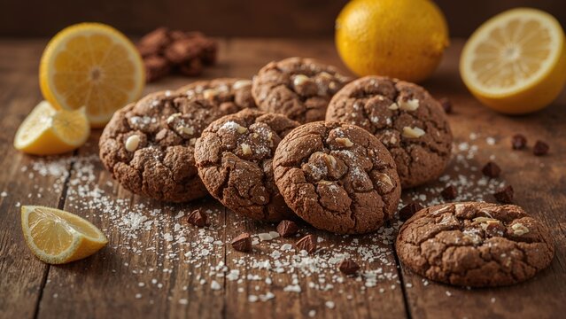 Chocolate and cocoa infused homemade cookies