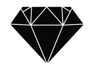 Bold diamond symbol for luxury brands and modern design