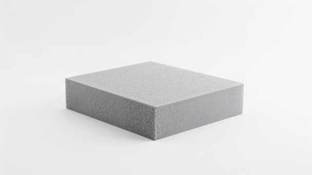 Building insulation foam made of polyethylene, designed for thermal protection with white textured and metal features