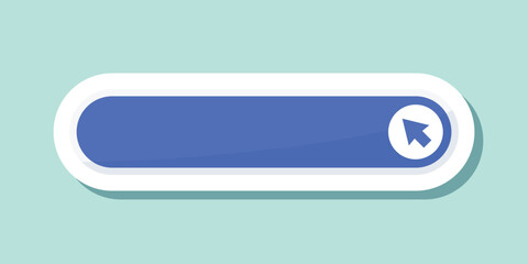 Obraz premium Click here empty banner sticker icon in flat style. Ecommerce vector illustration on isolated background. Shopping button sign business concept.