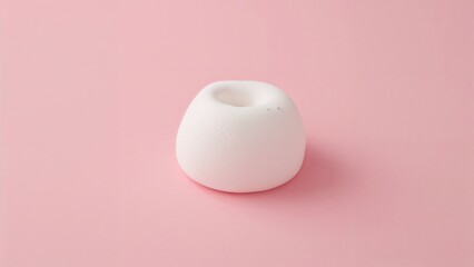 Sweet marshmallow against a rosy backdrop with a retro effect