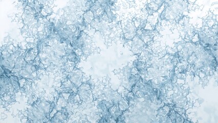 Gentle blue frosted pattern on glass, abstract decoration for seasonal celebrations. Replica of frozen glass look.