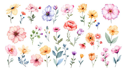 Fototapeta premium Seamless spring flowers background featuring a pink rose and tulip floral pattern with butterflies and green leaf illustrations for a beautiful nature wallpaper design