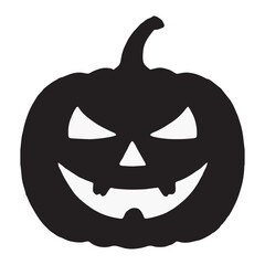 silhouette image of a halloween pumpkin with a transparent background