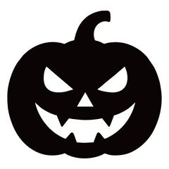 silhouette image of a halloween pumpkin with a transparent background