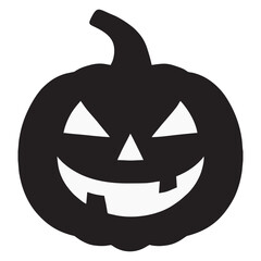 silhouette image of a halloween pumpkin with a transparent background