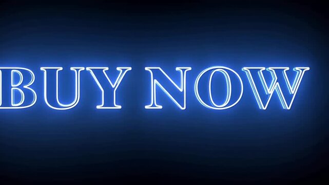 Neon Sign: Buy Now -  A Glowing Blue Call to Action