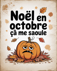 Noël en octobre ça me saoule citation humoristique fêtes fin année
