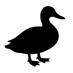 duck on a white background silhouette vector style 