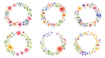 Colorful floral vector illustration with letters symbols and decorative elements