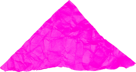 Crumpled pink paper texture isolated on white background for creative projects or graphic design use