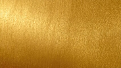 Illuminated brushed gold metallic surface texture, abstract backdrop