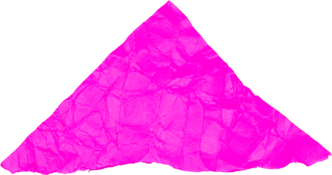 Crumpled pink paper texture isolated on white background for creative projects or graphic design use