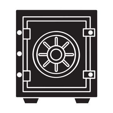 black safe icon clip art preview