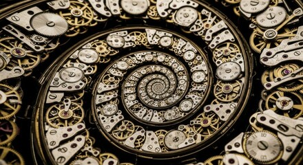 Intricate Spiral Design: Golden Ratio, Abstract Art, Geometric Pattern