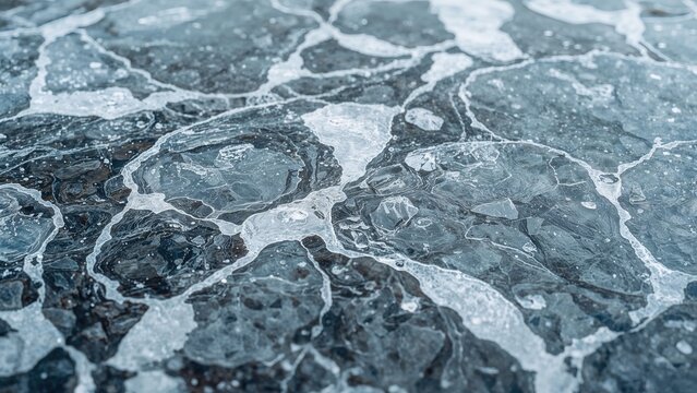 Frozen Liquid Texture on a River