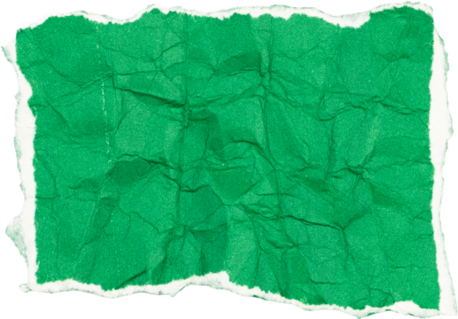 Crumpled green paper texture background for artistic and creative projects