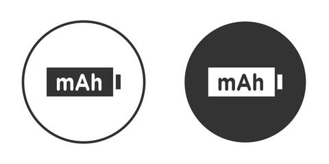 mAh icon clipart vector designs for graphic projects