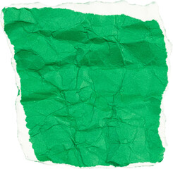 Green hand Crumpled paper texture for background design or artistic projects